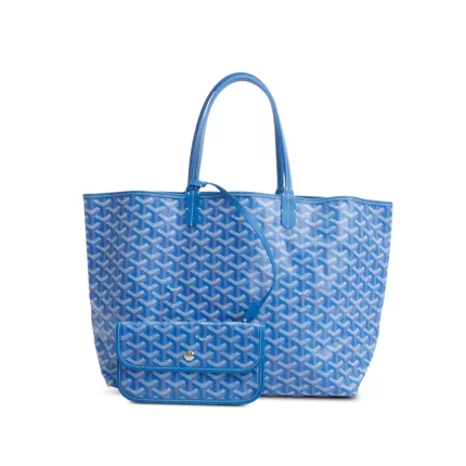 Blue Monogram Canvas Saint Louis Tote PM w/ Pouch