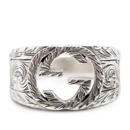 Sterling Silver Interlocking G Ring, Size 21 9.5 w/ Box