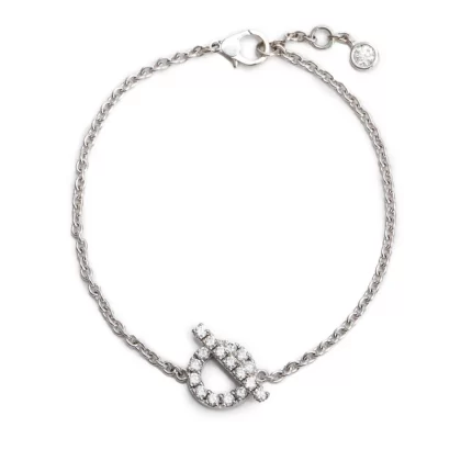 18k White Gold Diamond Finesse Bracelet w/ Box