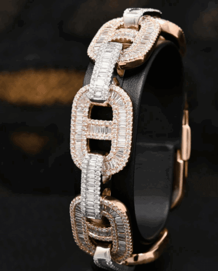 18mm Bracelet Gucci Baguette Rose 2 Tons