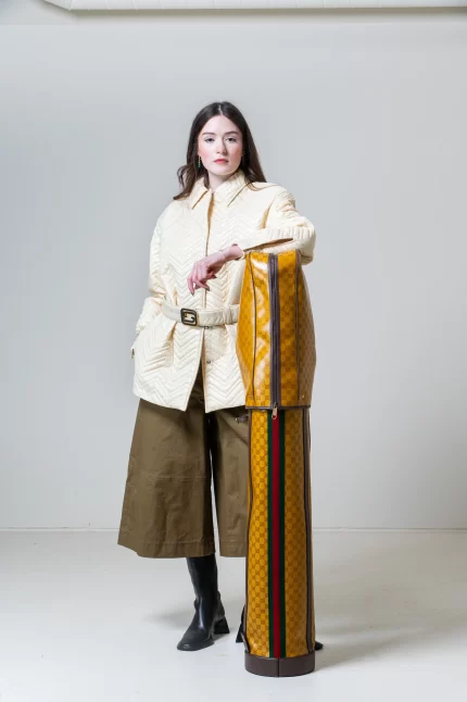 Gucci x Adidas Collab Yellow Golf Bag