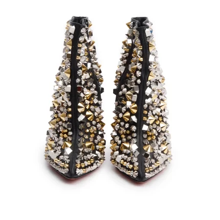 Black Leather So Full Kate Ankle Boots, Size 37