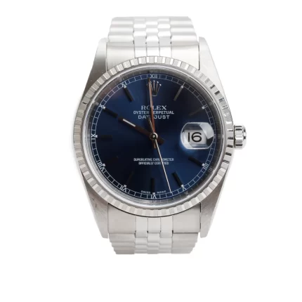 Stainless Steel Datejust 36 MM Automatic Watch Blue Dial 16220 w/ Box & Papers