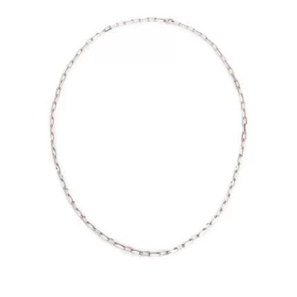 18k White Gold Santos de Chain Necklace, Small Model w/ Box
