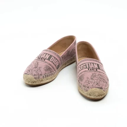 Dior Pink Canvas Espadrilles Size 37