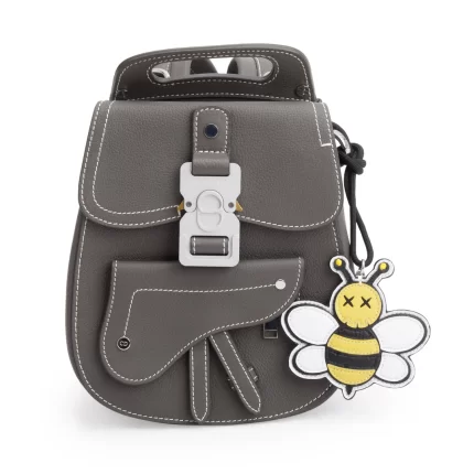 Grey Leather Mini Gallop Backpack w/ Box