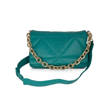 Padded Nappa Leather Chain Shoulder Bag w/ Box & Authenticity Card