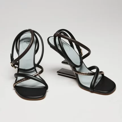 Fendi "Fendi First" Leather Sandals, Size 36.5