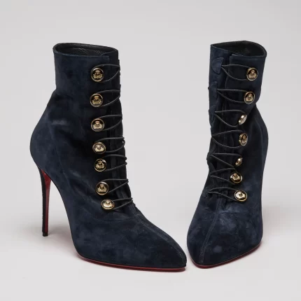 Christian Louboutin Dark Navy Lady Darby Ankle Boots Size 40