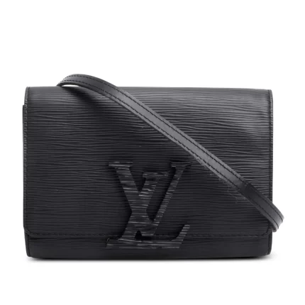 Black Epi Leather Louise Strap PM