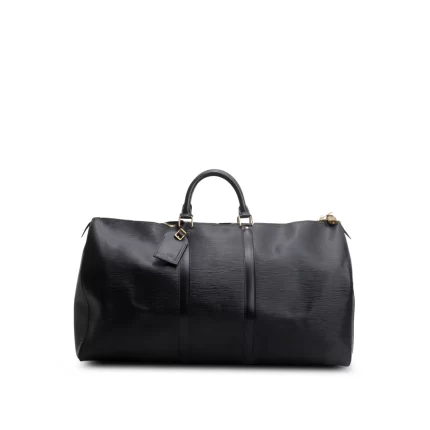 Vintage Black Epi Leather Keepall 55
