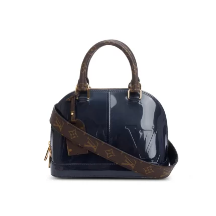 Blue Vernis Leather Miroir Alma BB w/ Strap