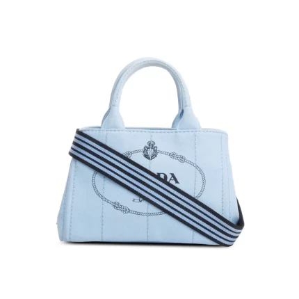 Blue Canvas Small Canapa Logo Tote w/ Strap & Authenticity Card