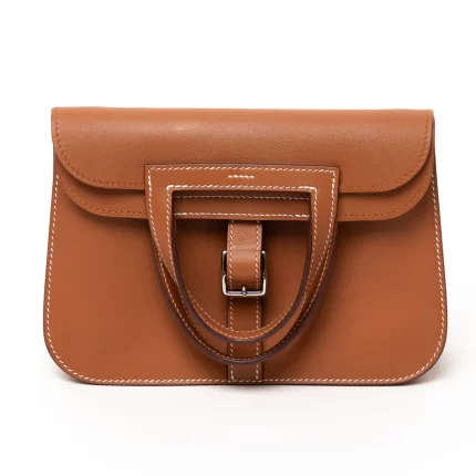 Gold Swift Leather Halzan Mini Bag 22