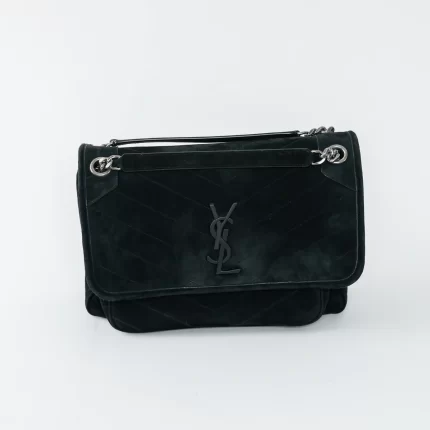 Saint Laurent Black Suede Medium Niki Bag