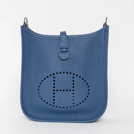 Blue Tie Clemence Leather Mini Evelyne 16