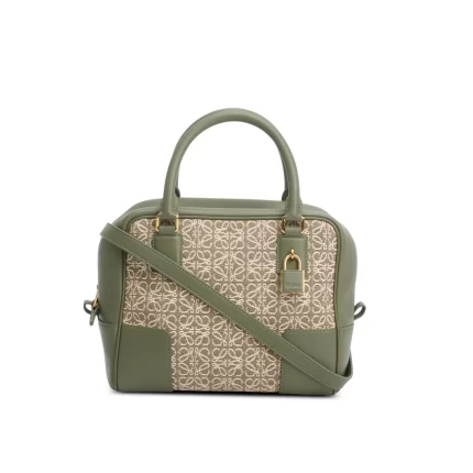 Green Jacquard Anagram Calfskin Amazona 19 Bag w/ Strap