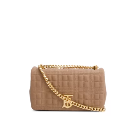 Brown Lambskin Quilted Small Lola Bag