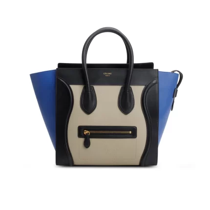 Tri-Color Elephant Calfskin Mini Luggage Tote